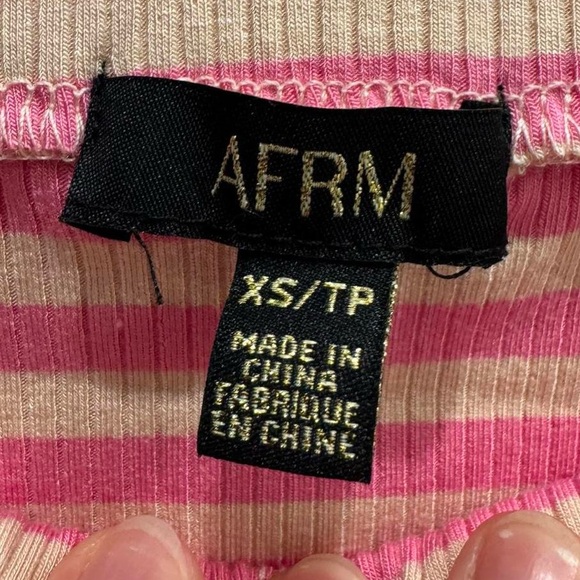 AFRM Bodycon Pink Striped Midi Skirt, Size‎ XS, EUC - Picture 4 of 7